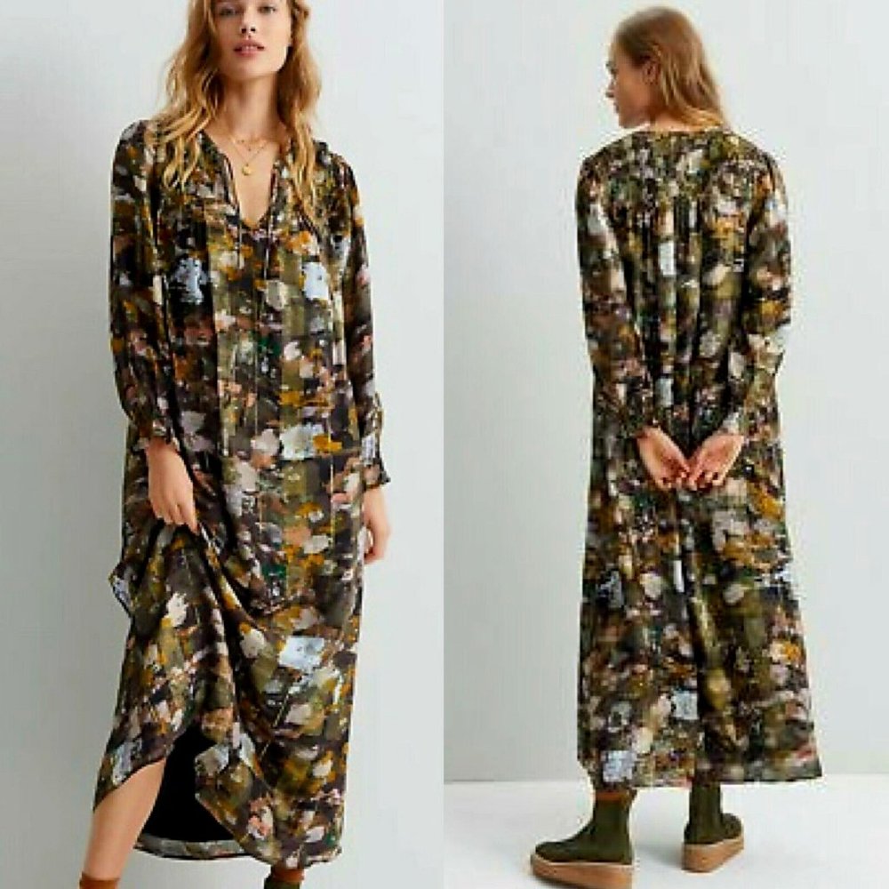 Anthropologie Blair Shimmer Maxi Dress - XS Petite - NWOT